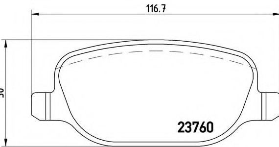 P23109 BREMBO (Германия) Колодки гальмівні дискові задні ALFA ROMEO: 159 05-, 159 Sportwagon 06-, BRERA 06-, SPIDER (939) 06- P23109 BREMBO