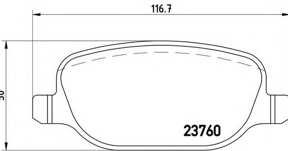 P23089 BREMBO (Германия) Колодки гальмівні дискові задні ALFA ROMEO: 159 05-, 159 Sportwagon 06-, BRERA 06-, SPIDER (939) 06- P23089 BREMBO