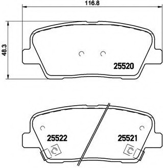 P30063 BREMBO (Германия) Колодки тормозные дисковые HYUNDAI: SANTA FE II 2.0 CRDi/2.0 CRDi 4x4/2.2 CRDi/2.2 CRDi 4x4/2.2 CRDi P30063 BREMBO