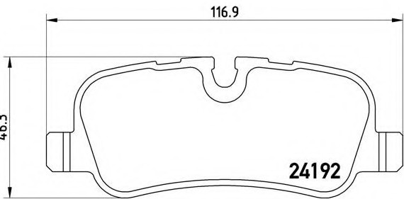 P44013 BREMBO (Германия) Колодки гальмівні дискові задні LAND ROVER: DISCOVERY III (TAA) 04-, RANGE ROVER III (LM) 02-, RANGE P44013 BREMBO