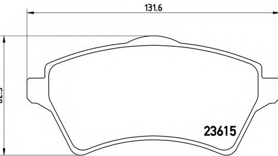 P44011 BREMBO (Германия) Колодки гальмівні дискові передні, LAND ROVER: FREELANDER 1.8 16V 4x4/1.8 i 16V 4x4/2.0 DI 4x4/2.0 T P44011 BREMBO