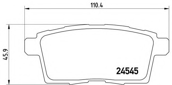 P49041 BREMBO (Германия) Колодки гальмівні дискові задні, MAZDA: CX-7 2.2 MZR-CD/2.3 MZR DISI Turbo 06-, CX-9 3.5/3.5 AWD/3.7 P49041 BREMBO