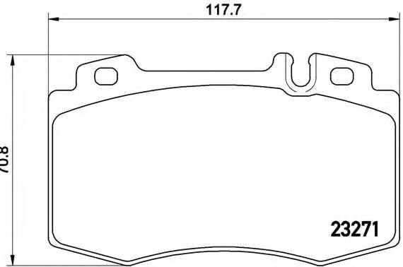 P50041 BREMBO (Германия) Колодки тормозные MB C-Class (W203) диск. перед. (под датчик износа) 00-, E-Class (W211) 02- 0034205 P50041 BREMBO