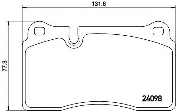 P85110 BREMBO (Германия) Колодки гальмівні дискові передні, VW: TOUAREG 2.5 R5 TDI/3.0 TDI/3.0 V6 TDI/3.2 V6/3.6 V6 FSI/4.2 V P85110 BREMBO