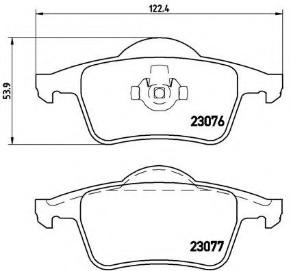 P86014 BREMBO (Германия) Колодки гальмівні дискові задні, VOLVO: S60 2.0 T/2.3 T5/2.4/2.4 AWD/2.4 Bifuel/2.4 D/2.4 D5/2.4 T/2 P86014 BREMBO