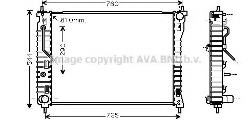 OL2434 AVA COOLING Радіатор охолодження двигуна