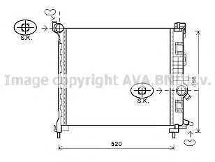 OL2561 AVA COOLING Радіатор охолодження OP MERIVA 2010 Радіатор охолодження  1.3 CDTI