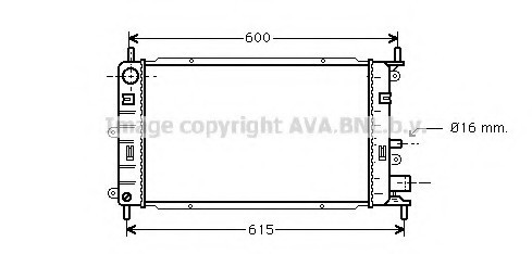 Радіатор системы охлаждения FORD: ESCORT \91 Express (AVL) 1.4 90 - 94 , ESCORT \95 фургон (AVL) 1.4 FD2149 AVA