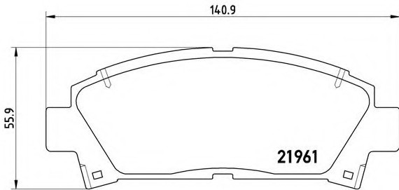 P83028 BREMBO (Германия) P83028_=GDB1145=224530 !колодки дисковые п. \ Toyota Carina 1.6-2.0D 93-97/Avensis 1.6i-2.0TD 97-00 P83028 BREMBO