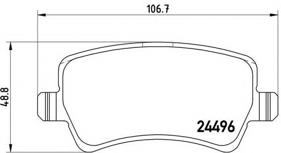 P86021 BREMBO (Германия) Колодки гальмівні дискові задні, LAND ROVER: RANGE ROVER EVOQUE 2.0 4x4/2.2 SD4 4x4/2.2 TD4 4x4/2.2 P86021 BREMBO