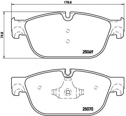 P61107 BREMBO (Германия) Гальмівні колодки дискові BREMBO