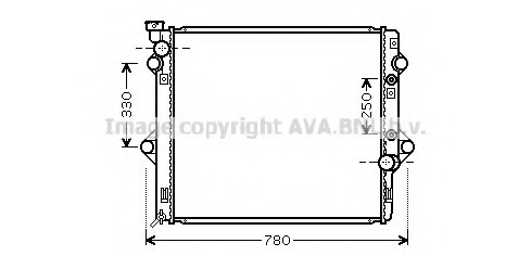 TOA2478 AVA COOLING Радиатор системы охлаждения TOYOTA: LAND CRUISER (KDJ12, GRJ12) 3.0 D-4D (KDJ120, KDJ150, KDJ125) 02 TOA2478 AVA