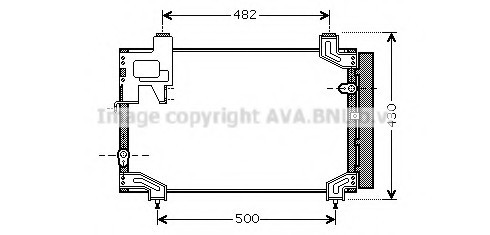 TO5394D AVA COOLING Радиатор кондиционера TOYOTA: AVENSIS (T25) 1.6 VVT-i/1.8/2.0/2.0 D-4D/2.0 VVTi/2.4 03-, AVENSIS сед TO5394D AVA