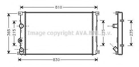 RTA2276 AVA COOLING Радіатор охолодження двигуна MOVANO/MASTER D MT 98- (Ava)