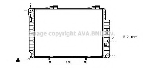 MSA2234 AVA COOLING Радіатор системы охлаждения MERCEDES-BENZ: C-CLASS (W202) C 180 (202.018)/C 200 (202.020)/C 230 (202 MSA2234 AVA