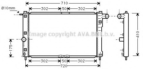 DWA2009 AVA COOLING Радіатор охолодження двигуна Daewoo Nubira (97-) (DWA2009) AVA