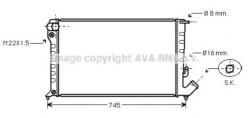Фото радіатор системы охлаждения CITROEN: BERLINGO (MF) 1.8 D (MFA9A)/1.9 D (MFDJY) 96 - , BERLINGO фурго CNA2151 AVA CNA2151 AVA COOLING CNA2151 AVA COOLING Радіатор системы охлаждения CITROEN: BERLINGO (MF) 1.8 D (MFA9A)/1.9 D (MFDJY) 96 - , BERLINGO фурго CNA2151 AVA