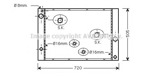 BWA2338 AVA COOLING Радиатор системы охлаждения BMW: 5 (E60) 523I 03-, 5 TOURING (E61) 525I 04-, 6 (E63) 630I 04-, 6 КАБ BWA2338 AVA