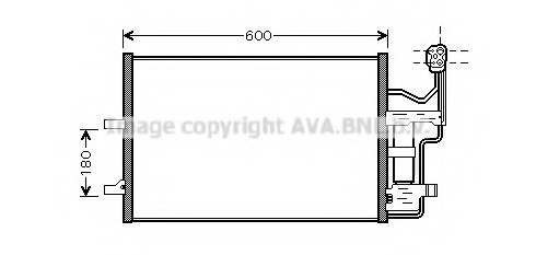 MZ5184D AVA COOLING Радиатор кондиционера MAZDA: 3 (BK) 1.4/1.6/2.0/2.0 MZR-CD 03-, 3 седан (BK) 1.6/2.0/2.0 MZR-CD 00-0 MZ5184D AVA