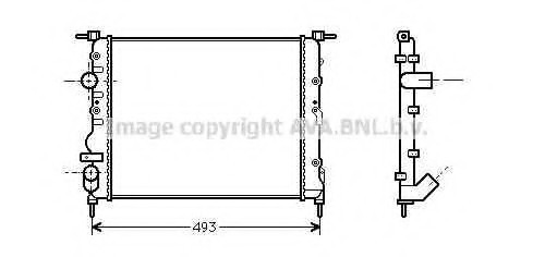 RTA2218 AVA COOLING Радиатор системы охлаждения RENAULT: CLIO Ii CB0/1/2) 1.2 (B/CB0F, B/CB0A, B/CB10, B/CB1K, B/CB2D, B RTA2218 AVA