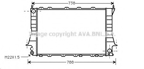 AIA2083 AVA COOLING Радиатор системы охлаждения AUDI: 100 (4A, C4) 2.6/2.6 quattro/2.8 E/2.8 E quattro 90 - 94 , 100 Ava AIA2083 AVA