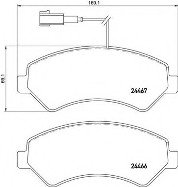 P61118 BREMBO (Германия) Гальмівні колодки дискові BREMBO