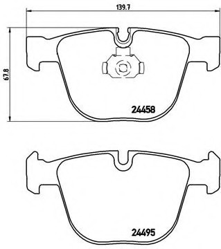 P06050 BREMBO (Германия) P06050_=13.0460-7260.2 [34216783555] !колодки дисковые п. \ BMW X5 (E70) M 09>/ X6 (E71) 50i 08> P06050 BREMBO