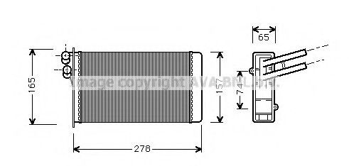 AI6097 AVA COOLING Радиатор отопителя AUDI: 80 (89, 89Q, 8A, B3) 1.6/1.6 D/1.6 TD/1.8/1.8 quattro/1.8 E/1.8 E quattro/1 AI6097 AVA