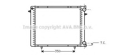 RT2045 AVA COOLING Радиатор системы охлаждения RENAULT: 19 I (B/C53_) 1.9 D (B/C534, B/C53J) 88 - 92 , 19 I Chamade (L5 RT2045 AVA