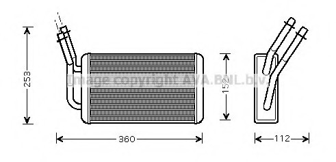 FD6316 AVA COOLING Радиатор отопителя FORD: TRANSIT CONNECT (P65_, P70_, P80_) 1.8 16V/1.8 Di/1.8 TDCi 02 - , TRANSIT c FD6316 AVA