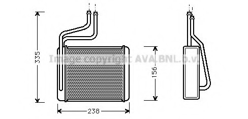 FD6286 AVA COOLING Радіатор обігрівача салону Ford Mondeo (00-) (FD6286) AVA