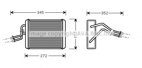 FD6317 AVA COOLING Радиатор отопителя FORD: TRANSIT CONNECT (P65_, P70_, P80_) 1.8 16V/1.8 Di/1.8 TDCi 02 - , TRANSIT c FD6317 AVA