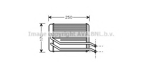 HY6118 AVA COOLING Радиатор отопителя HYUNDAI: SANTA F? (SM) 2.0/2.0 CRDi/2.0 CRDi CRDi на все колеса/2.2 CRDi/2.2 CRDi HY6118 AVA