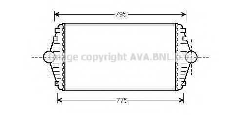 CN4086 AVA COOLING Інтеркулер CITROEN: EVASION (22, U6) 1.9 TD/2.0 Turbo C.T. 94 - 02 , JUMPY (U6U) 1.9 TD 94 - , JUMPY CN4086 AVA