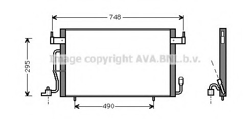 CN5166 AVA COOLING Радиатор кондиционера CITROEN: XSARA (N1) 1.9 D/1.9 SD/1.9 TD 97 - 05 , XSARA Break (N2) 1.9 D/1.9 T CN5166 AVA