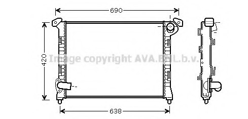 BWA2314 AVA COOLING AVA BWA2314_радиатор системы охлаждения! МКПП \ Mini One 1.4-1.6i 16V 03>/Mini Cooper 1.6i 16V 03> BWA2314 AVA