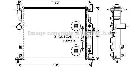 MS2458 AVA COOLING Радіатор системы охлаждения MERCEDES-BENZ: GL-CLASS (X164) GL 320 CDI (164.822) 06 - , M-CLASS (W164 MS2458 AVA