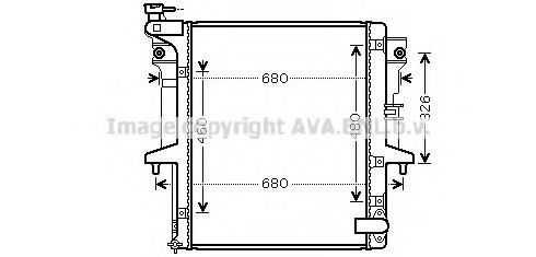 MT2203 AVA COOLING Радиатор системы охлаждения MITSUBISHI: L 200 (KBT, KAT) 2.5 DI-D/2.5 DI-D (KA4T)/2.5 DI-D 4WD (KB4T MT2203 AVA