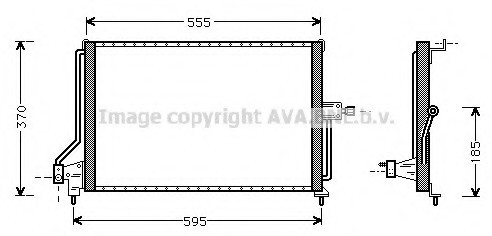 OL5209 AVA COOLING AVA OL5209_=8FC 351 036-021=VL816903=NS94117 [1618012] !радиатор конд. \ Opel Astra F 1.4-2.0 92-98 OL5209 AVA