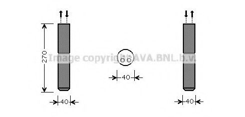 Фото осушувач кондиціонера Nissan Micra (03-), Note (06-) (RTD493) AVA RTD493 AVA COOLING RTD493 AVA COOLING Осушувач кондиціонера Nissan Micra (03-), Note (06-) (RTD493) AVA