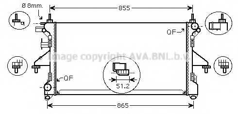 PEA2308 AVA COOLING Радиатор системы охлаждения CITROEN: JUMPER c бортовой платформой/ходовая часть 2.2 HDi 100/2.2 HDi PEA2308 AVA