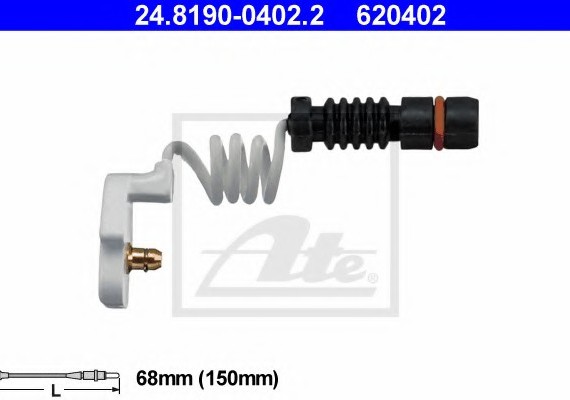 24819004022 Ate 24.8190-0402.2_=QBWS0111=1109801 !датчик износа колодок зад. \ MB W124/126/201 all 80-93 L=190 24819004022 ATE