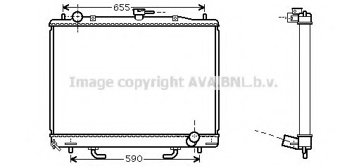 MT2163 AVA COOLING Радиатор системы охлаждения MITSUBISHI: PAJERO CLASSIC (V2_W) 3.2 DI-D 02 - , PAJERO III (V60, V70) MT2163 AVA