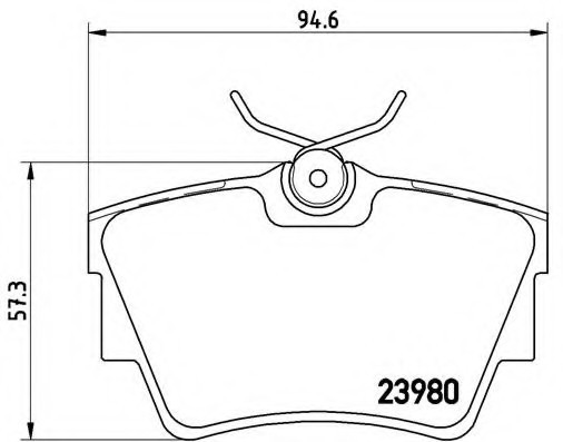 P59041 BREMBO (Германия) Колодка торм. диск. RENAULT TRAFIC задн. (пр-во BREMBO)