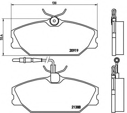 P68014 BREMBO (Германия) Гальмівні колодки дискові BREMBO