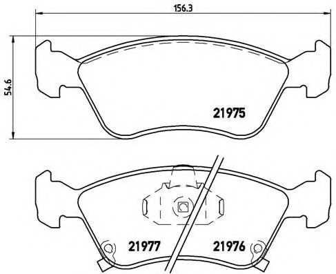 P83041 BREMBO (Германия) P83041_=676 02=FDB1321=572400B !колодки дисковые п. \ Toyota Avensis 1.6i-2.0i 16V/2.0TD 97-00 P83041 BREMBO