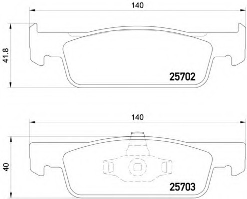 P68059 BREMBO (Германия) Колодка торм. диск. DACIA LOGAN 1.2 1.5 2012-,SANDERO 2013-, CLIO IV 2012- передн. (пр-во BREMBO)