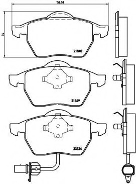 P85060 BREMBO (Германия) Гальмівні колодки дискові BREMBO