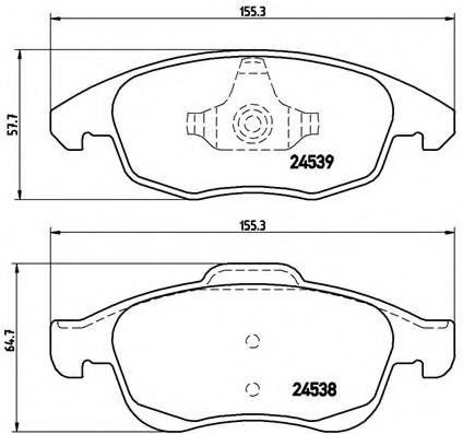 P61083 BREMBO (Германия) Гальмівні колодки дискові BREMBO