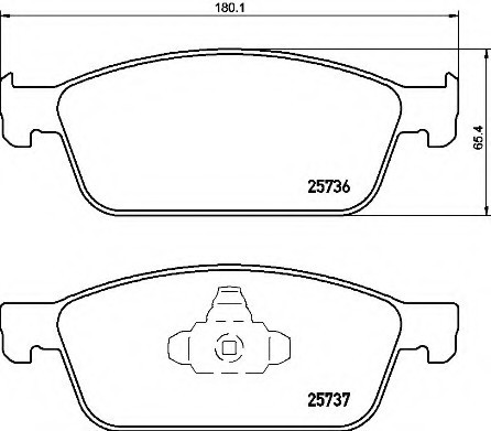 P24157 BREMBO (Германия) P24157_колодки дисковые передние! с антискр. пл. \ Ford Focus/Kuga 1.6 EcoBoost/2.0TDCi 13> P24157 BREMBO